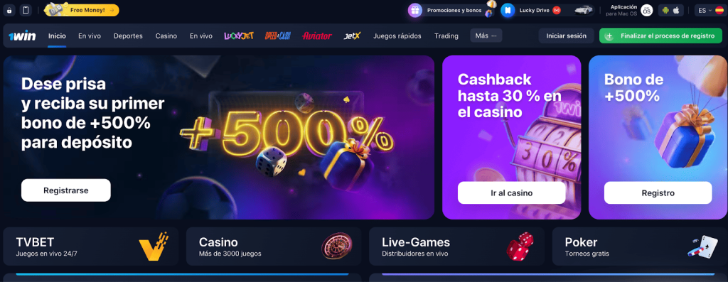 Bono de +500% en 1win, destacando promociones exclusivas y opciones como Aviator para quienes buscan dónde jugar Aviator en Argentina.